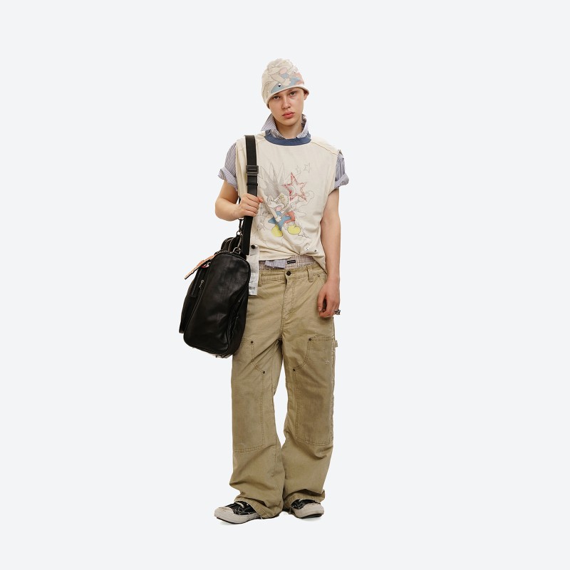 Earth Logo Tag Straight Cargo Pants